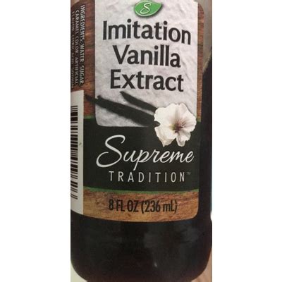 are there carbs in imitation vanilla